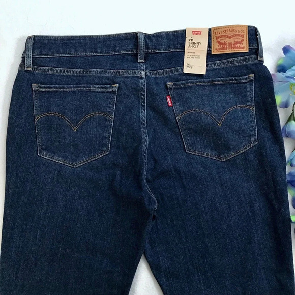Levi's NWT 711 Mid Rise Skinny Ankle Jeans Women 14/32 - Picture 6 of 10